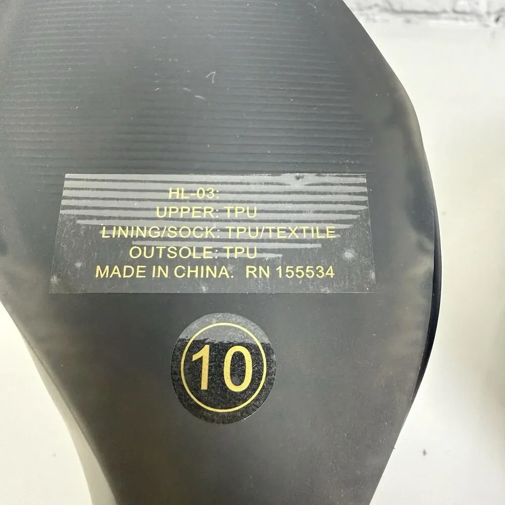 Yeezy Women’s Wedge Heels HL-03 Black Translucent TPU Heel Size 10 Slip On Shoe
